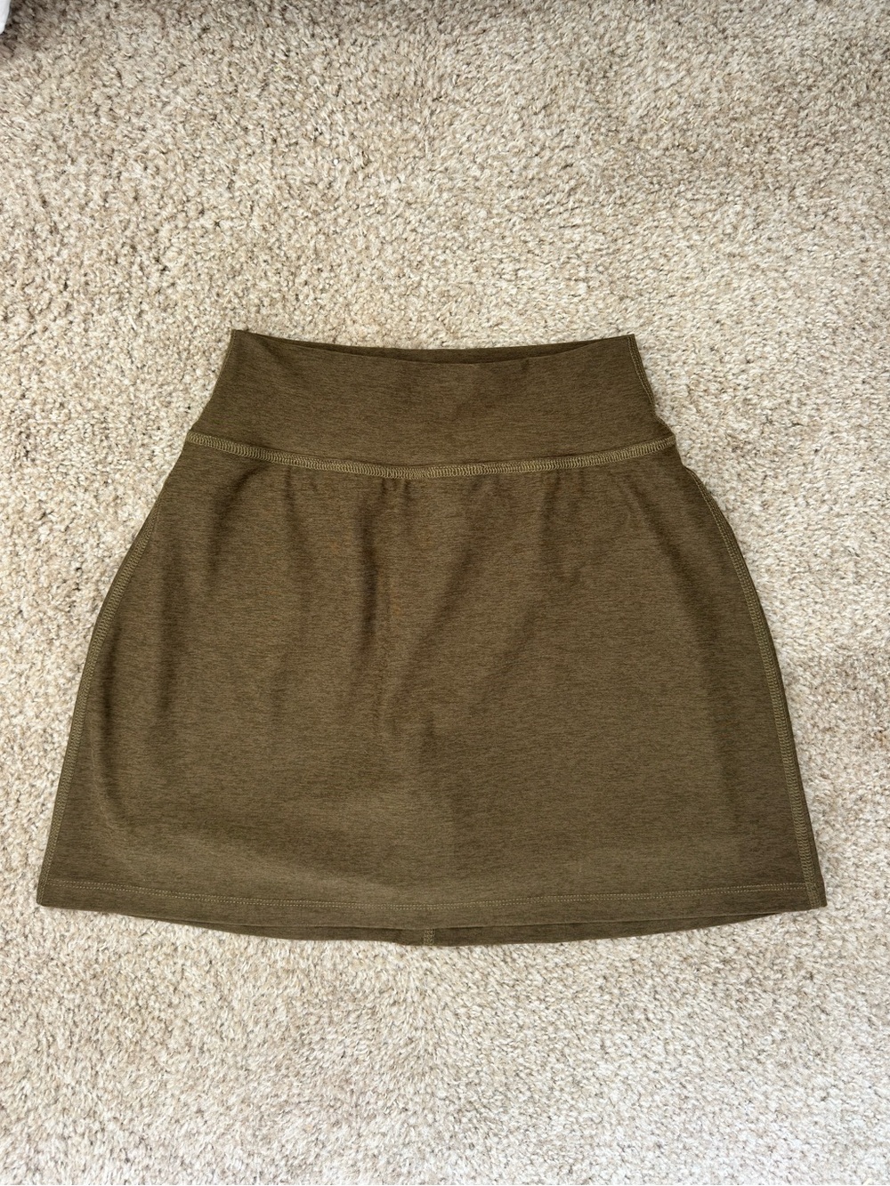 beyond yoga spacedye hot shot circle skort in army green